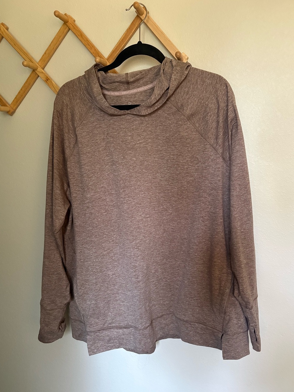 AERIE Women’s Cozy Hooded Pullover - Taupe Heather